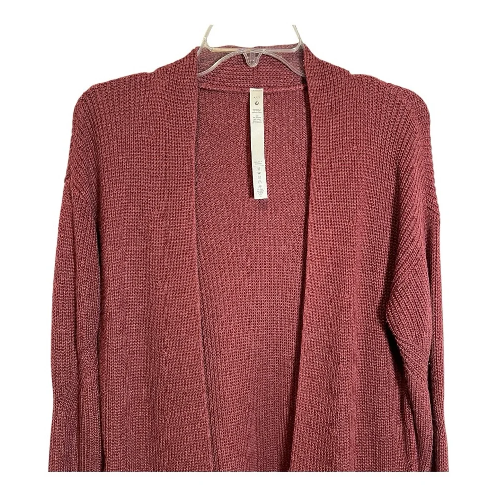 Lululemon Cashlu Wrap Sweater Heathered Mulled Wine Size XS/S